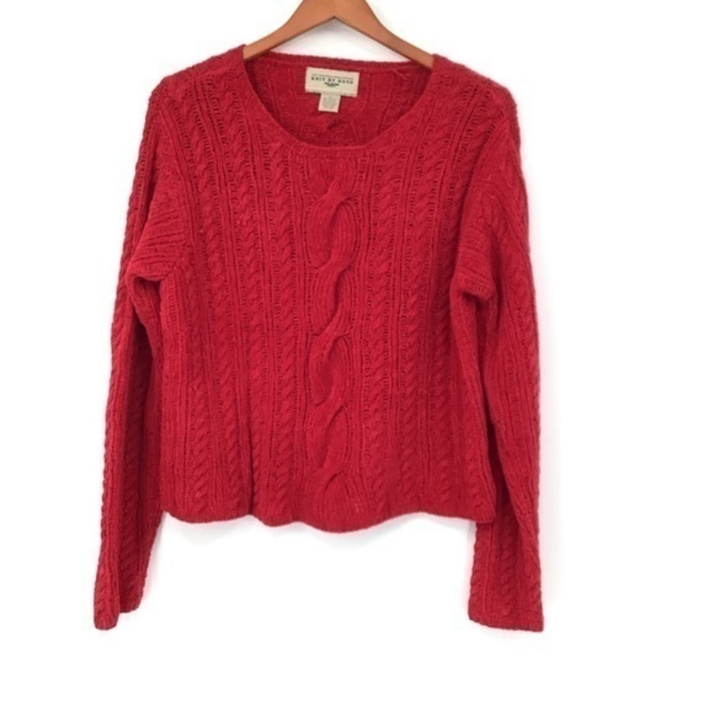 The Limited Red Cable Knit Sweater